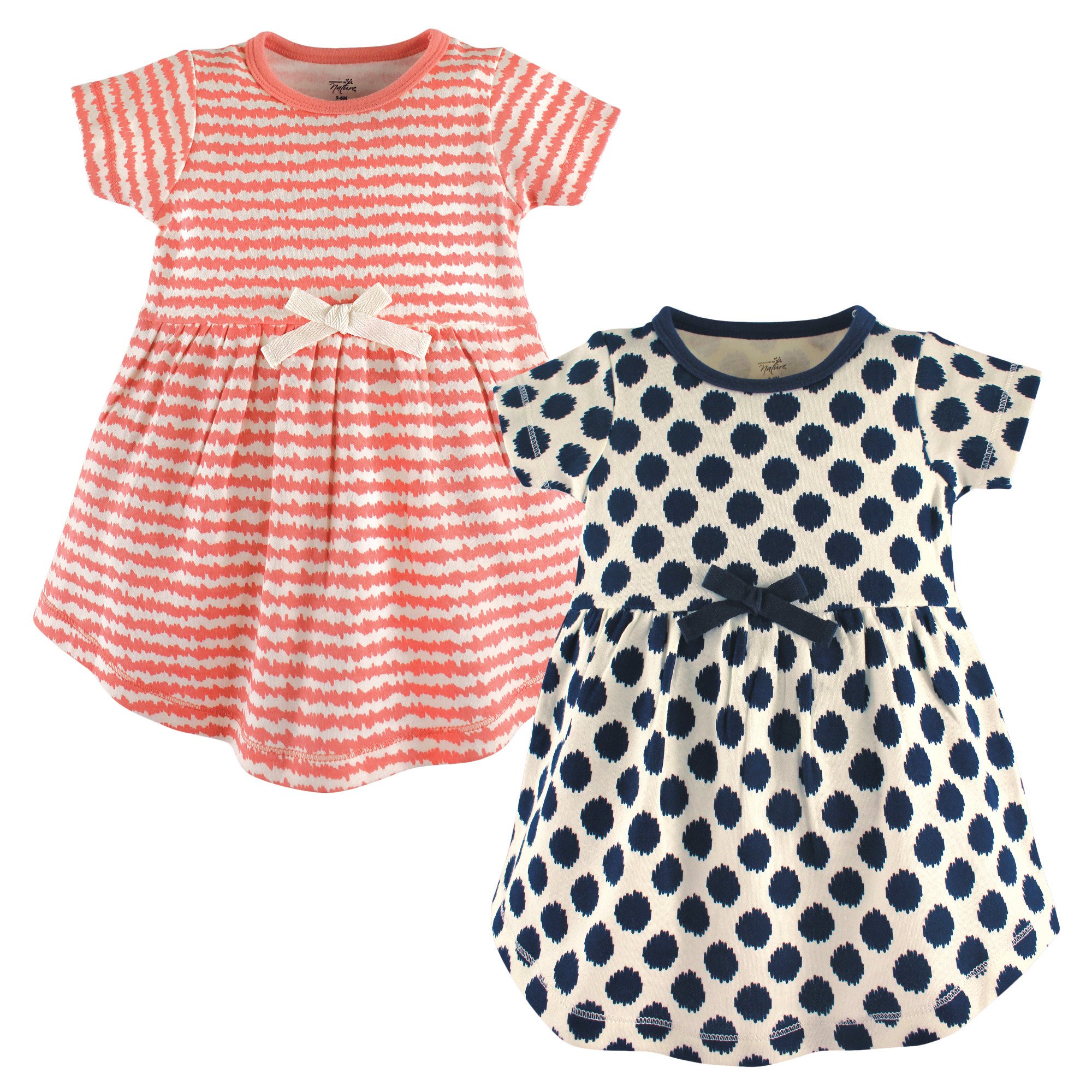 Touched by Nature Baby Girls Organic Cotton Short-Sleeve and Long-Sleeve Dresses