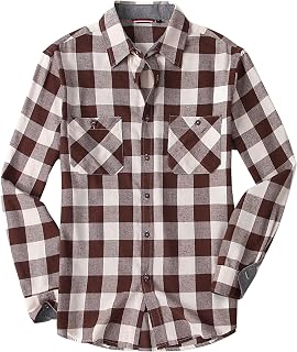 Alex Vando Mens Button Down Shirts Regular Fit Long Sleeve Casual Plaid Flannel Shirt