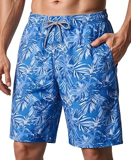 ELETOP Mens Swim Shorts 9 inch Bathing Suit with Mesh Lining