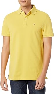 Tommy Hilfiger Short Sleeve Cotton Pique Flag Graphic Polo Shirt in Regular Fit Polo Shirt (Pack of 1)
