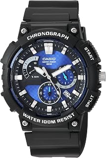 Casio MCW200H Series | Men’s Analog Watch |100M WR | Retrograde Chronograph | 1 Second Stopwatch | Date Display | Multi Dial | Resin Glass | Resin Case | Resin Band | 3 Year Batt