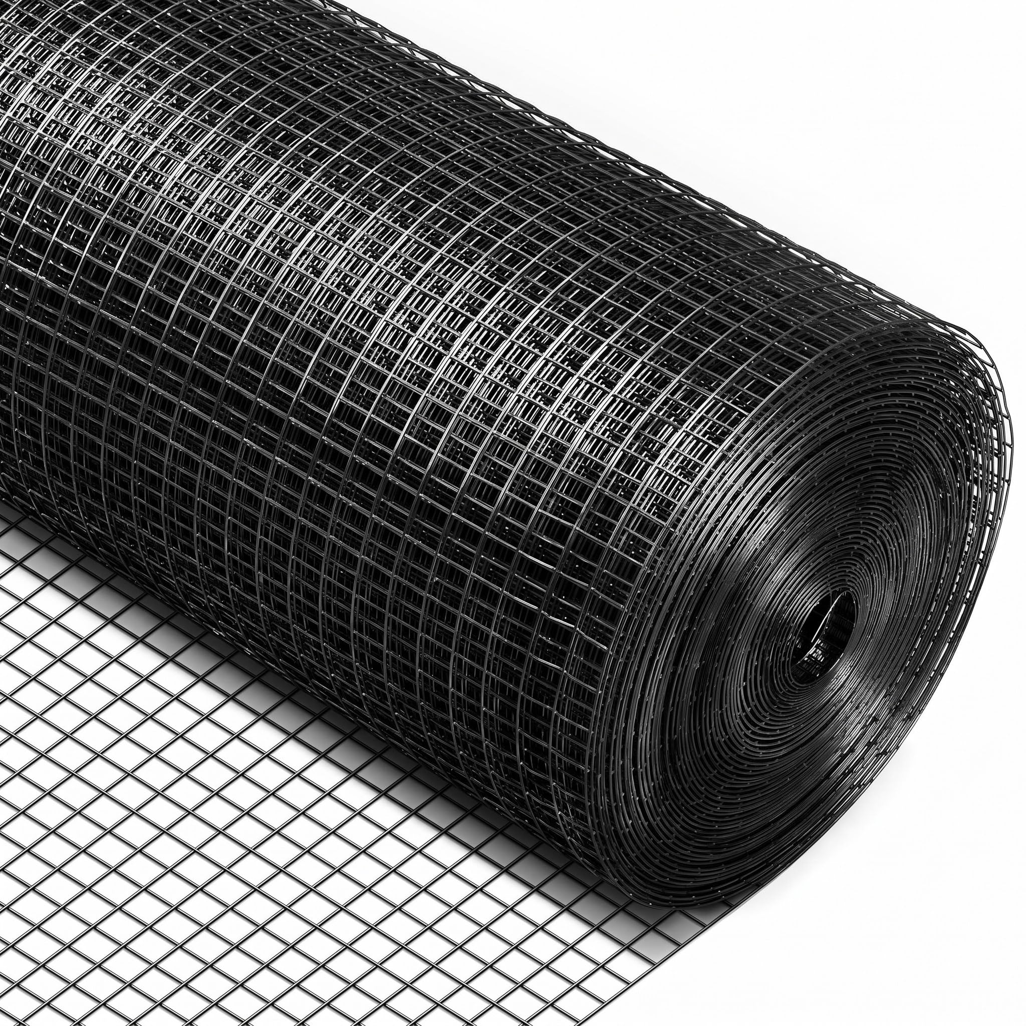 Black Hardware Cloth 1/2 Inch 48" x 100' 19 Gauge, PVC Coating Wire Fence Rolls 