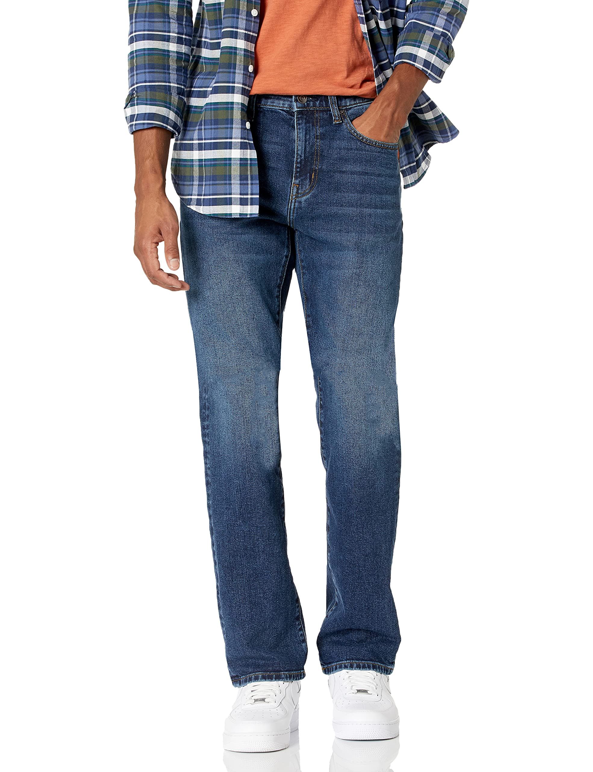 Amazon Essentials Men's Slim Fit Stretch Jeans, Bootcut – Colours Out of Product