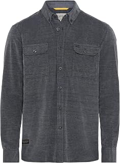 camel active Regluar Fit Shirt Long Sleeve Button Down Structure Dark Red
