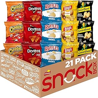 Frito-Lay Classic Mix Variety Pack, Single Serve Snack Bags (Pack of 21)