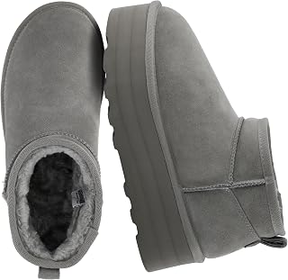 CUSHIONAIRE Women's Hippie Genuine Suede Pull-On Platform Boots + Memory Foam