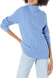 Amazon Essentials Women's Irish Style Twisted Knit Turtleneck Sweater (Plus Size Available)