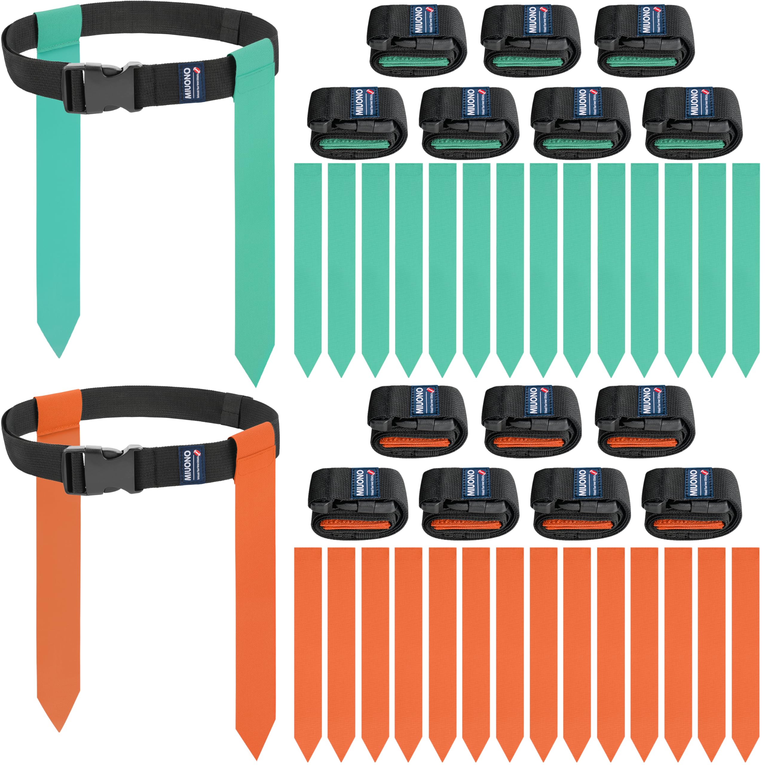 Football Belts with Flag, Flags for 14 Players, Training Equipment for Kids, Adu