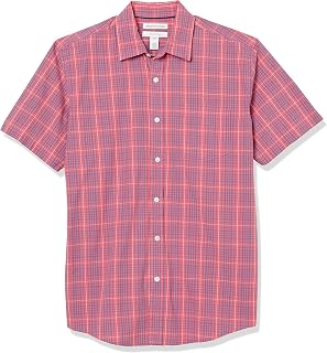 Amazon Essentials Men's Regular Fit Short Sleeve Poplin Shirt