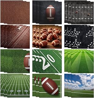 FunooFuno 36 Sheets Football Collection Scrapbook Kit DIY Decorative Supplies for Sports Enthusiasts Gifts for Sports Parties Themed Events Holiday Decorations 10 x 10 Inch