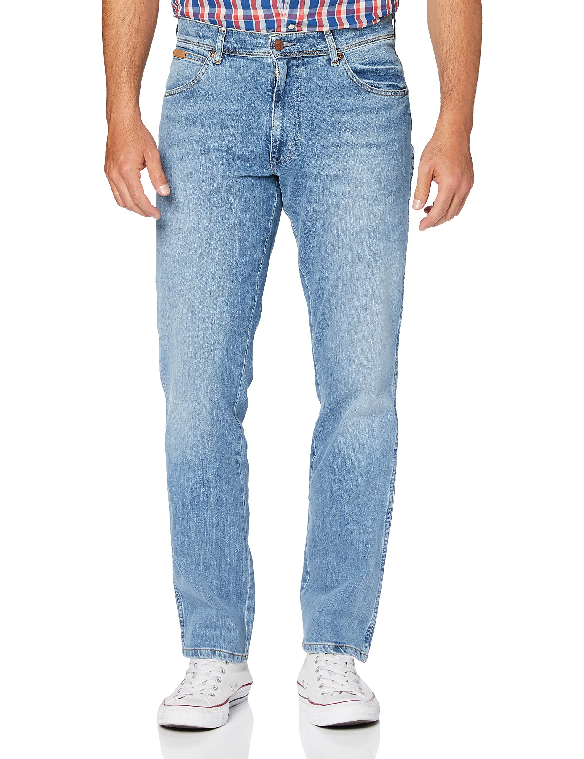 Wrangler Texas Slim II Jeans for Men, bluegenics, 34W / 30L