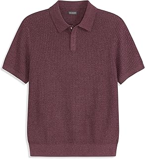 Van Heusen Men's Short Sleeve Temp Control Polo Shirt, Regular Fit Button Closure, Cooling Fabric