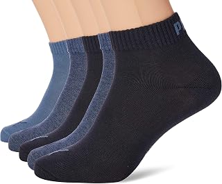 PUMA Unisex Quarter Plain Socks Unisex Adult (Pack of 5)