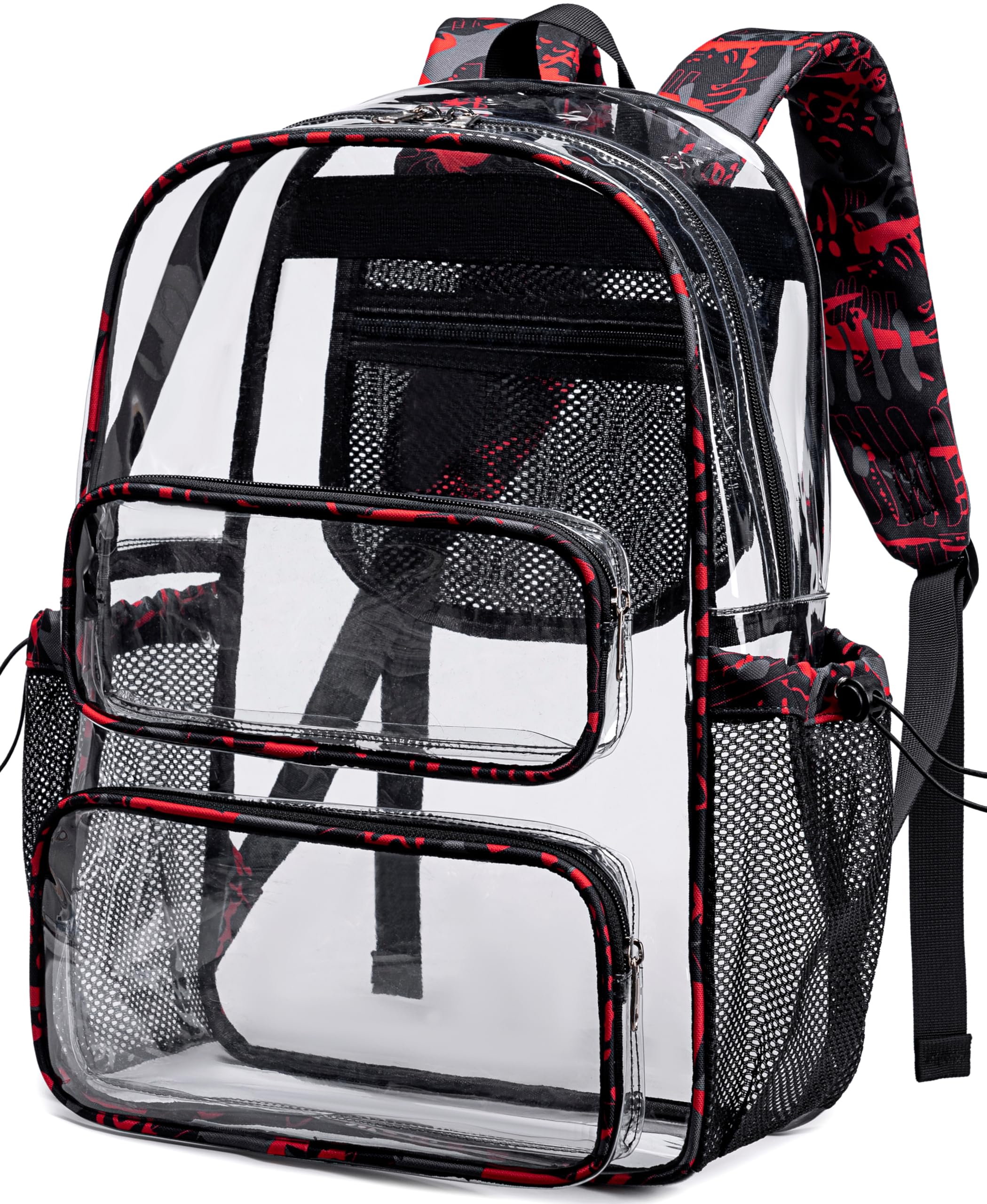 CAMTOP Clear Backpack Heavy Duty Transparent Bag See Through BookBag for Student