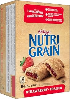 Kellogg's Nutri-Grain Strawberry Flavour 590g - 37 g (Pack of 16)