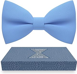 Bow Tie House Mens Bowties Pre-tied Shape Clip on Bowtie Solid Men Formal Wear for kids, baby boys, toddler any age bow ties
