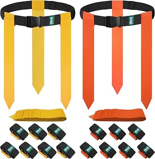 14-Player Flag Football Belts with 42 Flags For Kids, Youth & Adult
