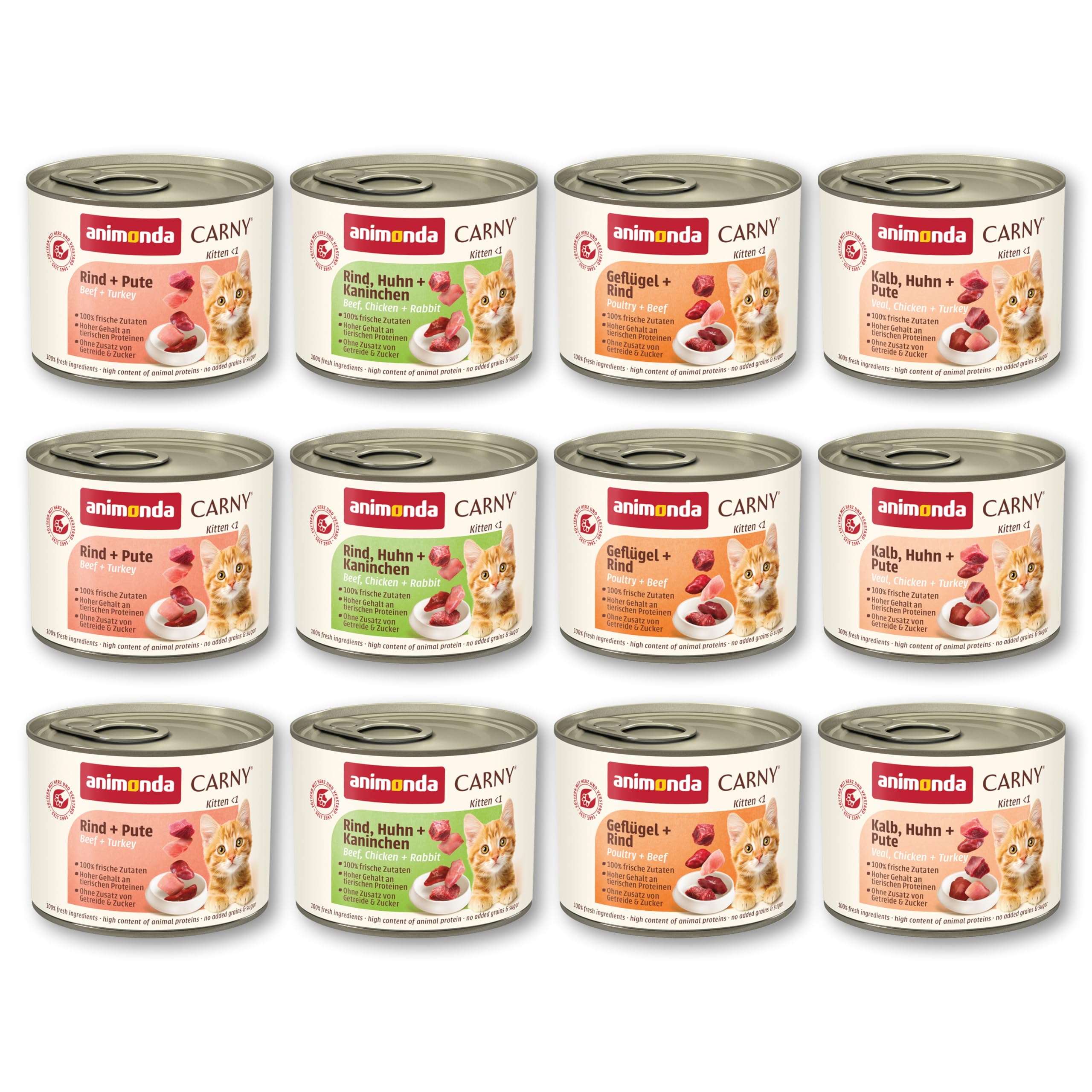 animonda Carny Kitten Wet Food Variation for Cats (12 x 200 g) | Kitten wet food