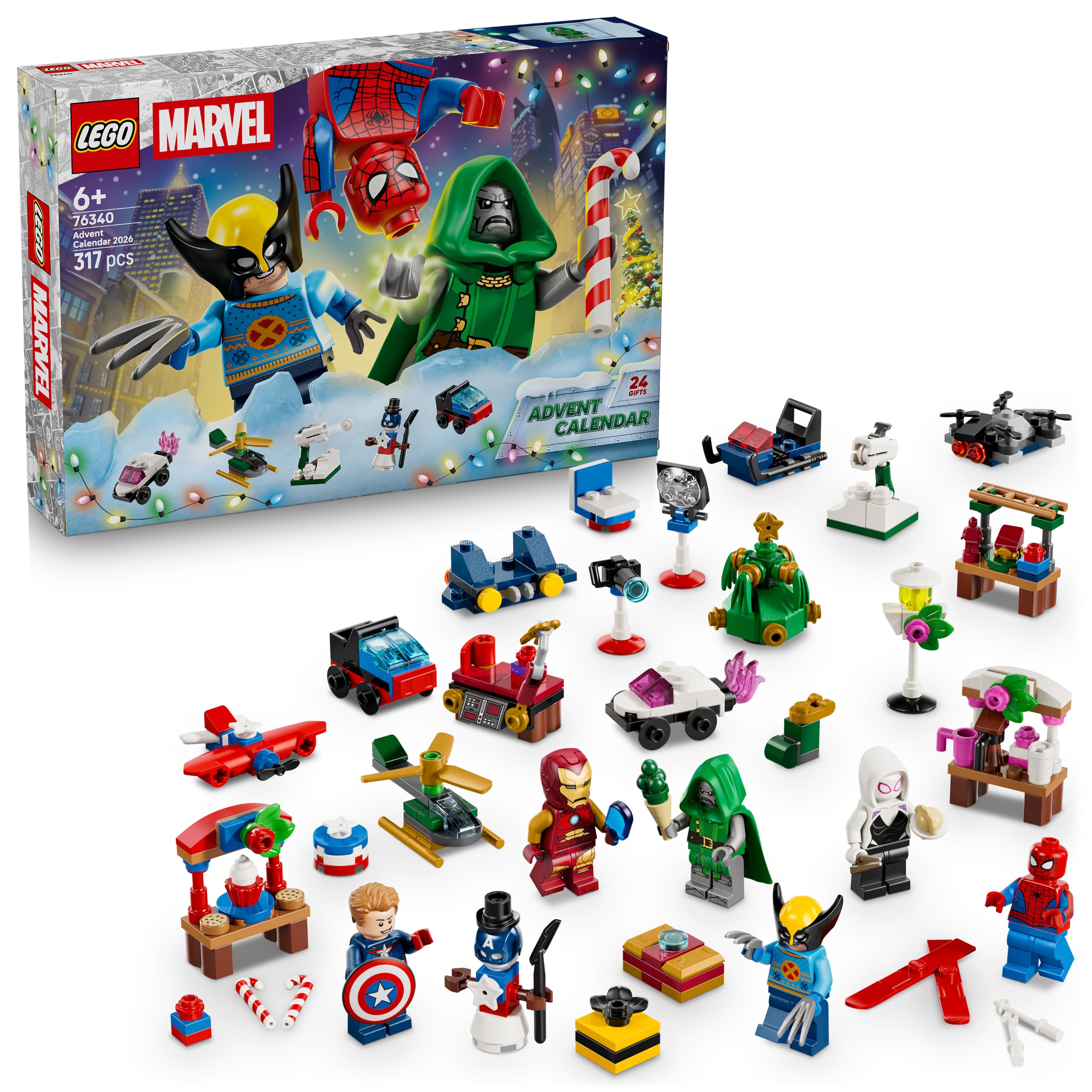 LEGO Marvel Advent Calendar 2026-76340 | Toys for 6+ Year Old Boys, 24 Superhero