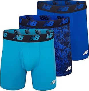 New Balance Premium 6 inch with Fly 3 Pack Men's Boxer Shorts (Pack of 1)