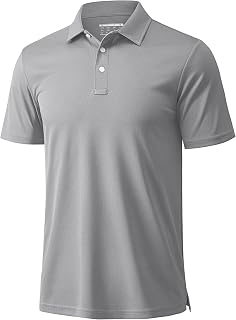 MAGCOMSEN Men's Polo Shirts 3 Buttons Casual Work T Shirts Quick Dry Short Sleeve Golf Shirt Pique Jersey Outdoor Performance