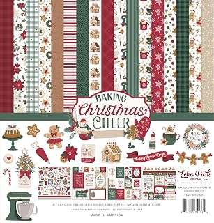 Echo Park Paper Baking Christmas Cheer Collection Kit | Christmas Craft Supplies for Scrapbooking, Card Making, Handmade Gifts, and Custom Holiday Decor, Baking Christmas Cheer