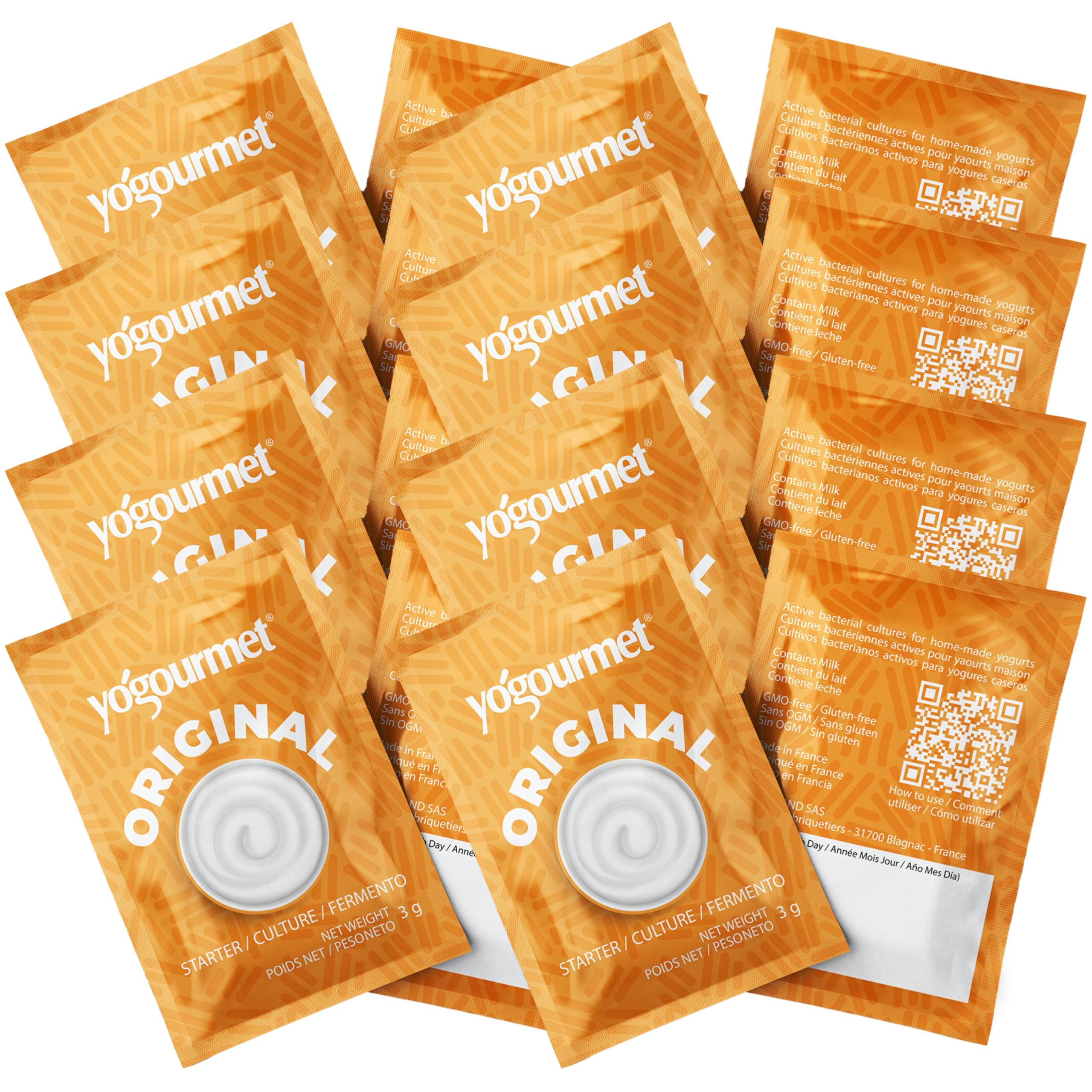 Yogourmet Yogurt Starter (16 Pack = 16 Quarts of Yogurt) Starter Culture | Make 
