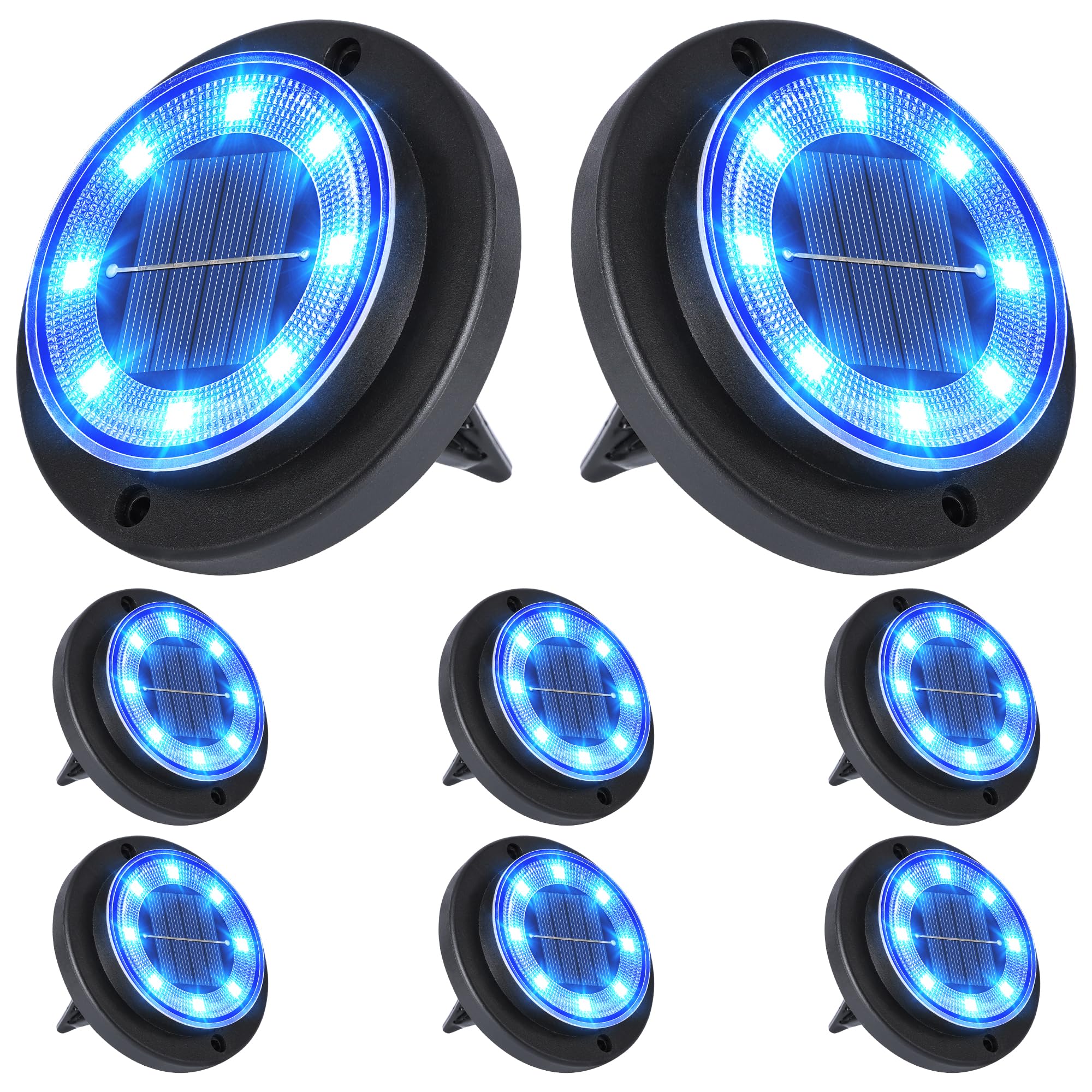 Flacchi Solar Ground Lights, Solar Lights Outdoor, Solar Disk Light, Waterproof 
