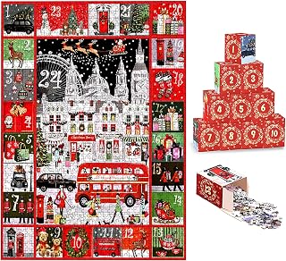Advent Calendar Jigsaw Puzzle 2026, 24 Days Funny Christmas Gift