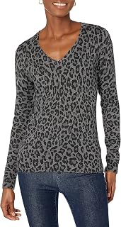 Amazon Essentials Jersey Ligero de Manga Larga con Cuello en V y Corte Estándar Mujer