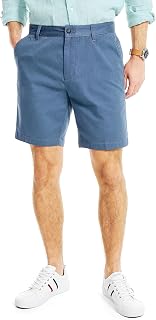 Nautica - 8.5 Inch Classic Flat Fit Stretch Cotton Deck Shorts, Men's Casual Shorts