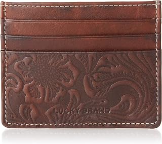 Lucky Brand Mens Slim Wallet | Card Case | Id Window | Card Slot | Minimalist Design | Lightweight | Genuine Leather Card Case Wallet