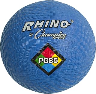 Champion Sports Rhino Playground Balls 8.5"D - Two Ply, Nylon Wound, BLUE