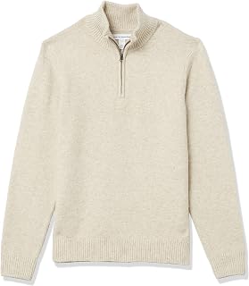 Amazon Essentials Mens Long-Sleeve Soft Touch Quarter-Zip Sweater