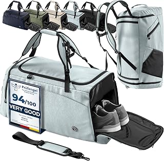 bemaxx Sports Bag Men Women Travel Bags + Compartment for Shoes and Wet Clothes | 40/60L with Backpack Function, 30/50L Sports Bag Fitness Gym Gym Pool Duffle Bag Travel