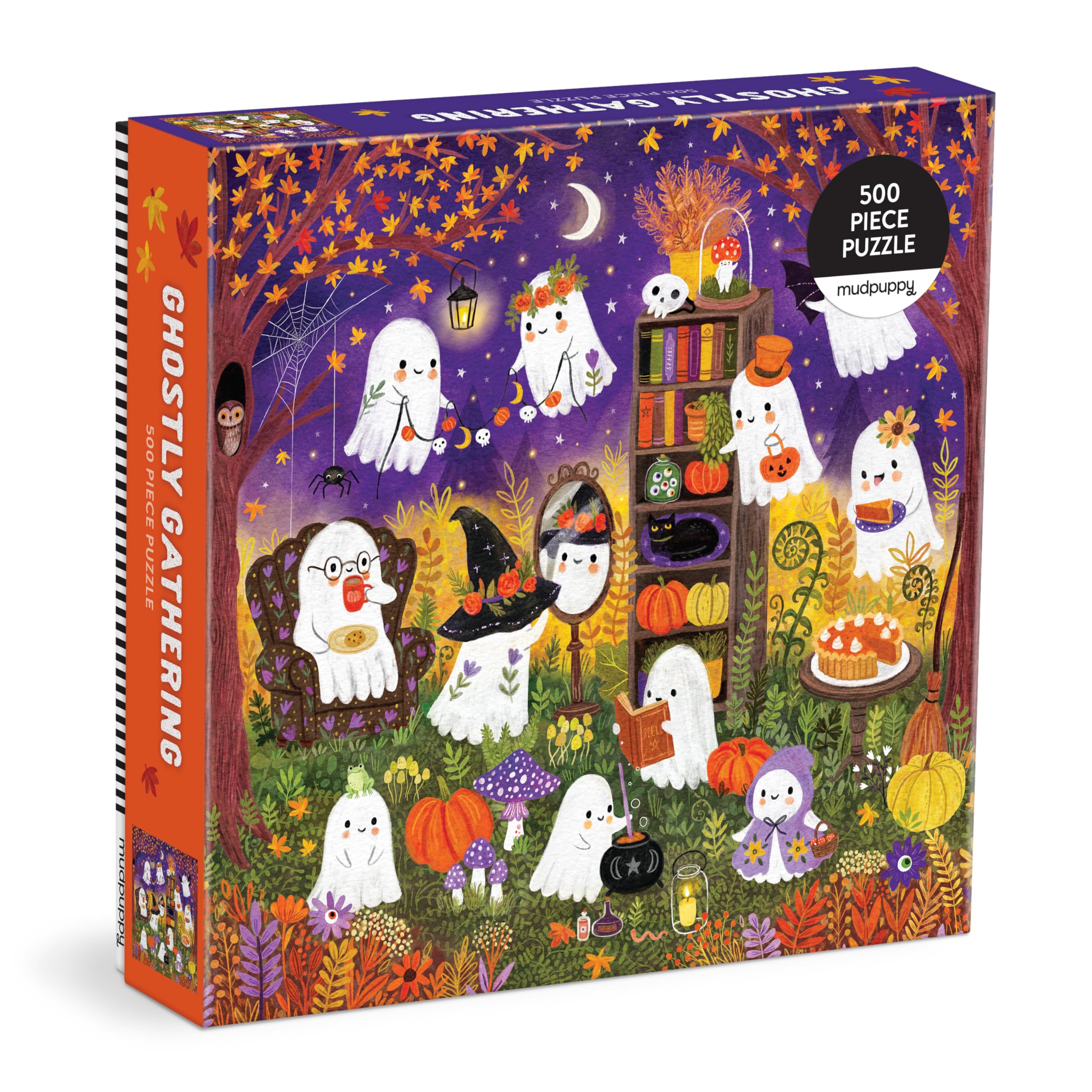 Mudpuppy - Ghostly Gathering 500 Piece Jigsaw Puzzle | Illustrated by Jenny Miri