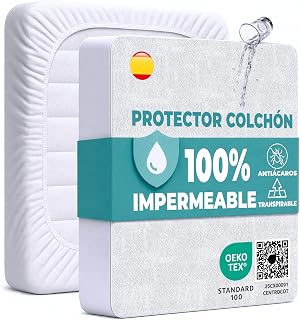 Mattress Protector 60 x 120 cm Waterproof Cotton Mattress Cover Waterproof Protective Sheet for Cot Mattress Cover Breathable Cover Hypoallergenic Anti-Dust Mite Anti-Bact. Machine Washable