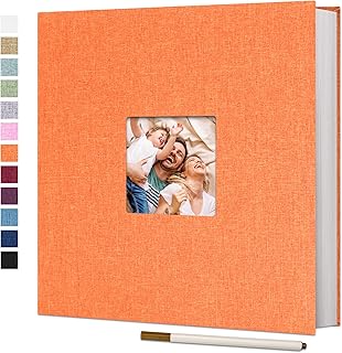 Vienrose Photo Album Self Adhesive Book with Window 40 Pages 33x32cm Orange