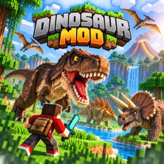 Dinosaur Mod for Minecraft PE - Prehistoric Jurassic Addon & Survival Maps