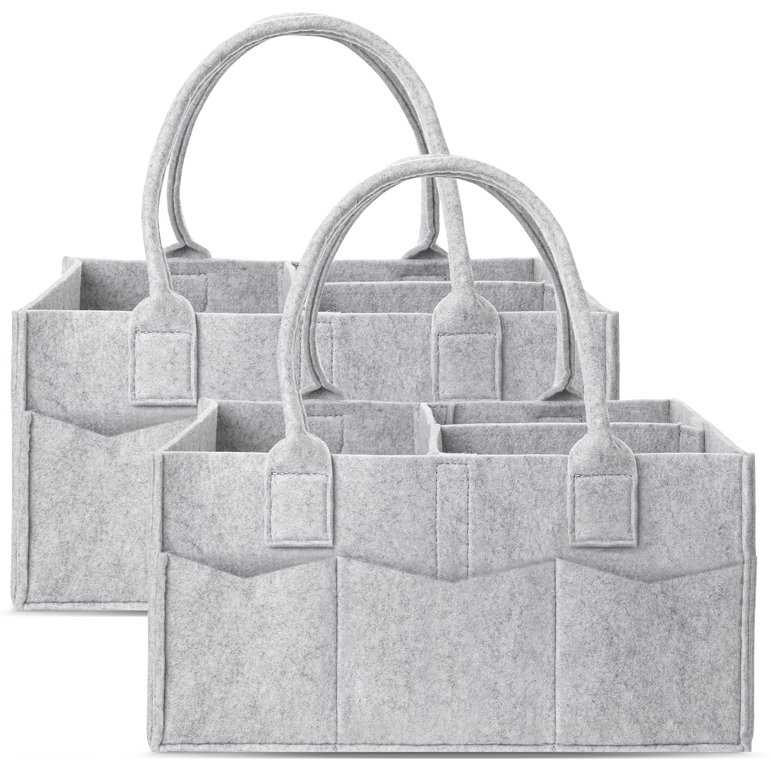 Cute Castle 2 Pack Diaper Caddy Organizer - Portable Baby Caddy Organizer with H