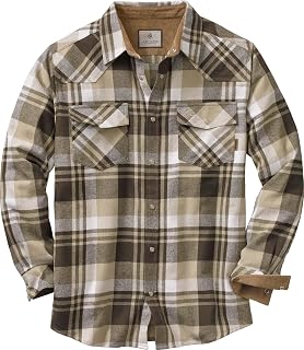 Legendary Whitetails Men's Shotgun Western Flannel Shirt with Button Down (Pack of 1)