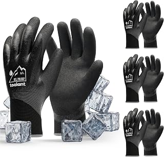toolant Waterproof Winter Work Gloves, Double Nitrile Oil Resistant Grip