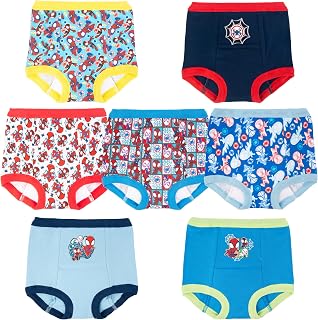 Spiderman Boys' Superhero 7pk-10pk Potty Training Pants With Success Chart &amp; Stickers With Spiderman, Hulk &amp; More Sizes 18m, 2t, 3t, 4t