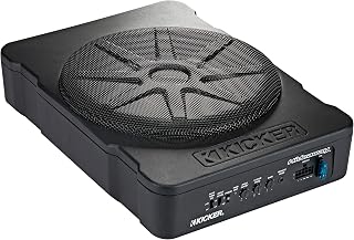 Kicker 46HS10 Hideaway 10" Compact Powered Under-Seat Subwoofer (Renewed) | Amplified car sub, 10 inch low-profile bass upgrade, fits trucks and tight cabins, certified refurbished savings