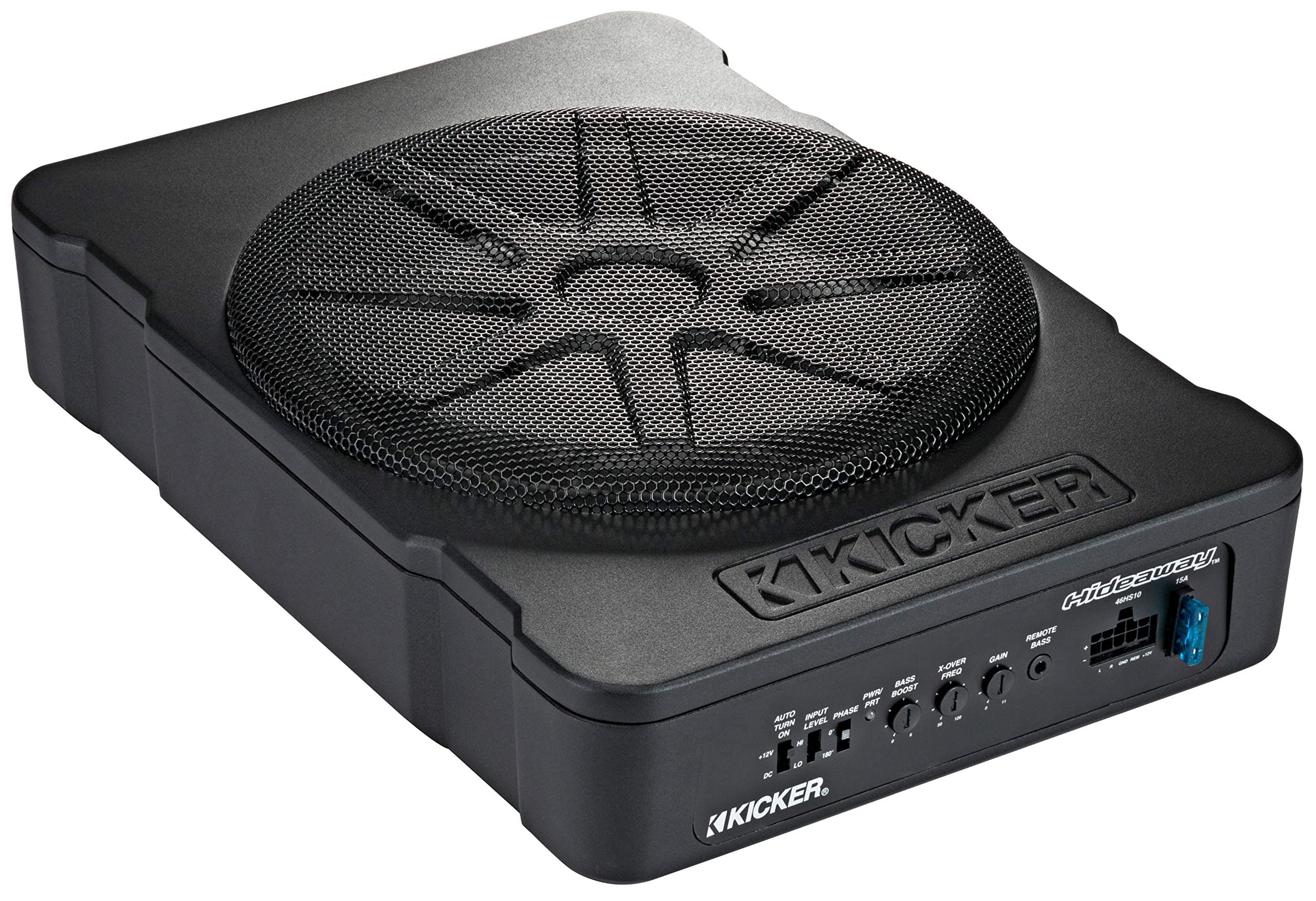 Kicker 46HS10 Hideaway 10" Compact Powered Under-Seat Subwoofer (Renewed) | Ampl