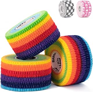 Professional Weightlifting Thumb Tape - Hand Grip Support for Protecting Finger Tapes, Powerlifting, Yoga & Gym Glue, Weightlifting, Deadlifts, Barbell Hook Grips (Rainbow)
