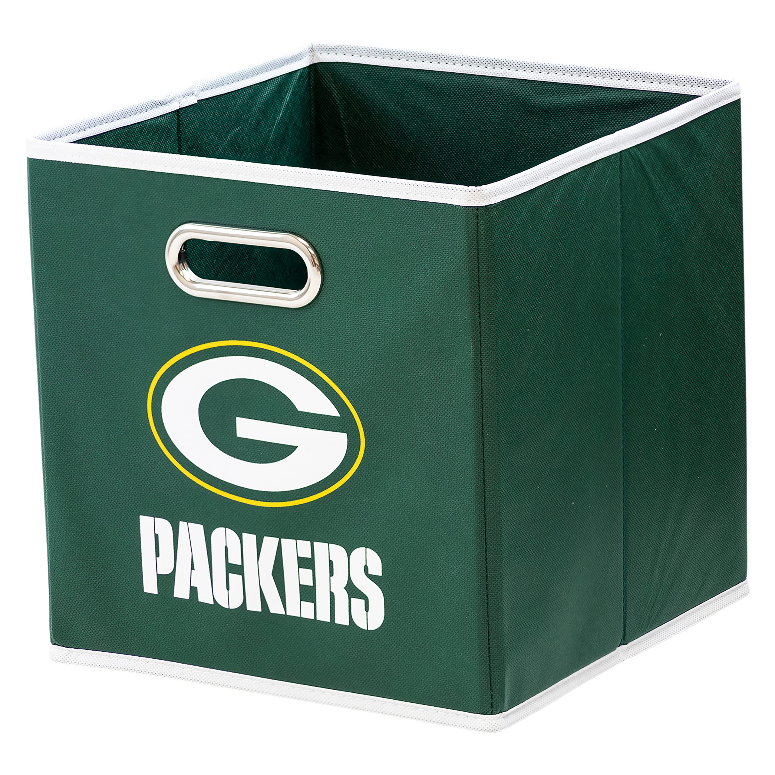 Franklin Sports NFL Green Bay Packers Collapsible Storage Bin | Fits Cube Organi