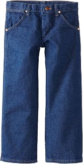 Wrangler Boys' Cowboy Cut Relaxed Fit Jeans Prewashed Indigo Denim, 9 Regular