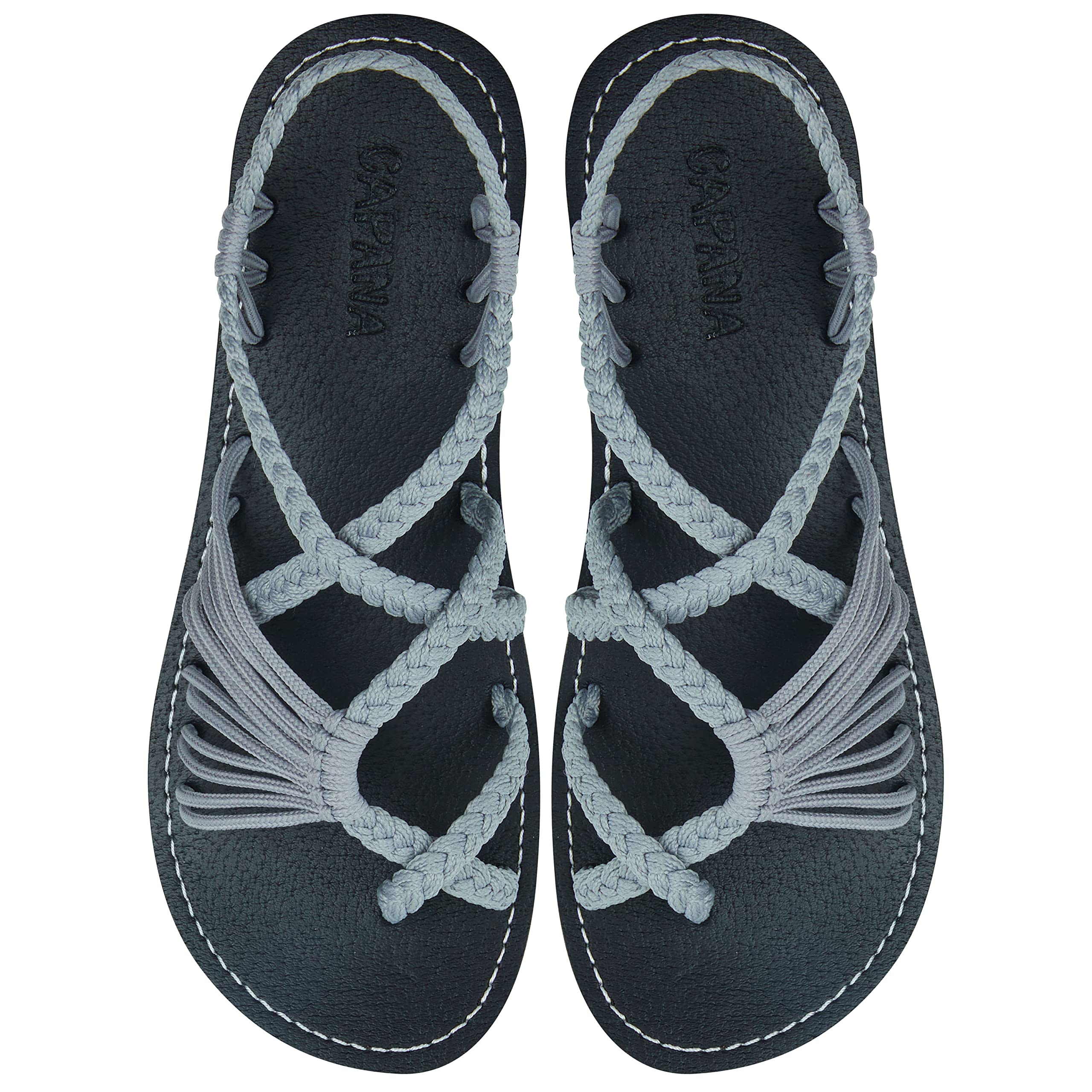 Capana Woven Women's Flat Sandals - Strappy Braided Sandals, Beach Sandals for W