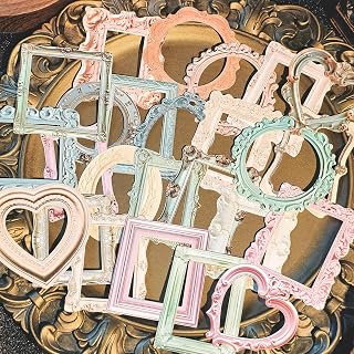 100 Pcs Vintage Frame Decorative Stickers - Scrapbook Supplies &amp; Junk Journal Kit, Self-Adhesive Planner Stickers for Journaling Supplies, Wedding Scrapbook, Bullet Journal, Vision Board